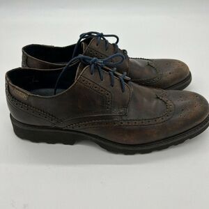Pikolinos mens wingtip light weight brown leather 45 11.5 12 oxford dress casual